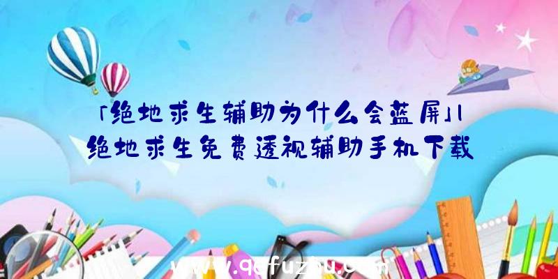 「绝地求生辅助为什么会蓝屏」|绝地求生免费透视辅助手机下载